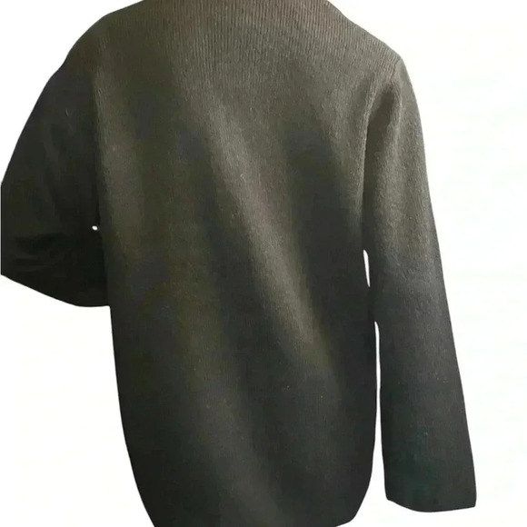 J Crew Cardigan sweater Women’s Large Black Merino Wool Blend Oversized. - Picture 10 of 11